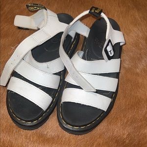 White Dr. Martens Blaire Sandals